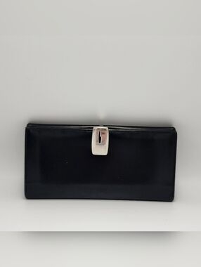 GUCCI G Logo Navy Leather Long Bifold Wallet/2AE0615